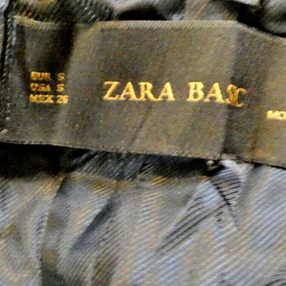 Cream Jacket Black Stripe Zara Basic Winter White Office Work Wear Woman S - Picture 7 of 10